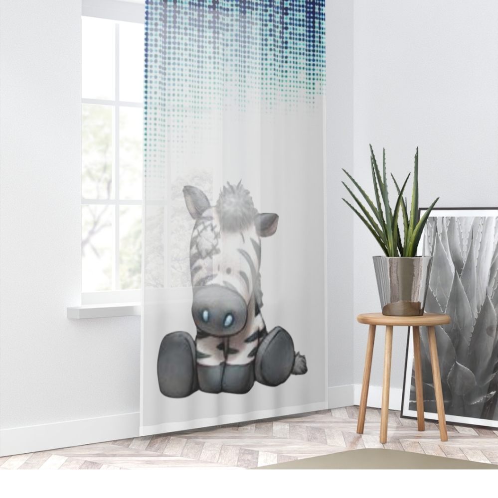 Zebra/monster nursery curtains